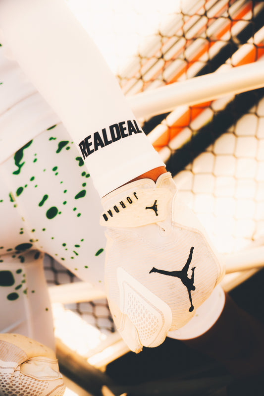 White RealDeal Athletic Arm Sleeves