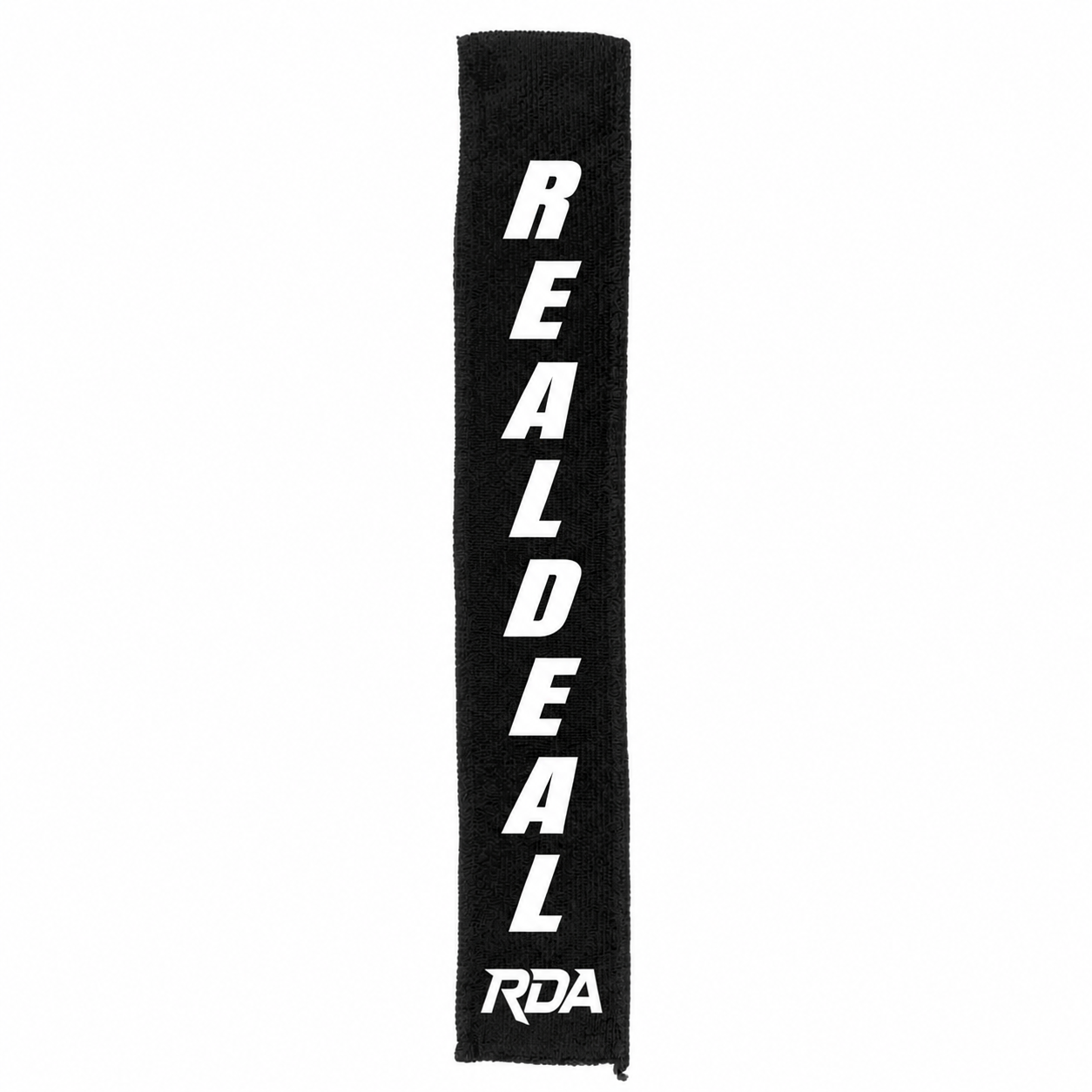 Black RealDeal Streamer Football Towel