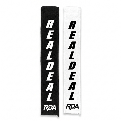 (Save $5) White & Black RealDeal Streamer Towels Bundle