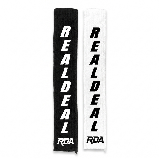 (Save $5) White & Black RealDeal Streamer Towels Bundle